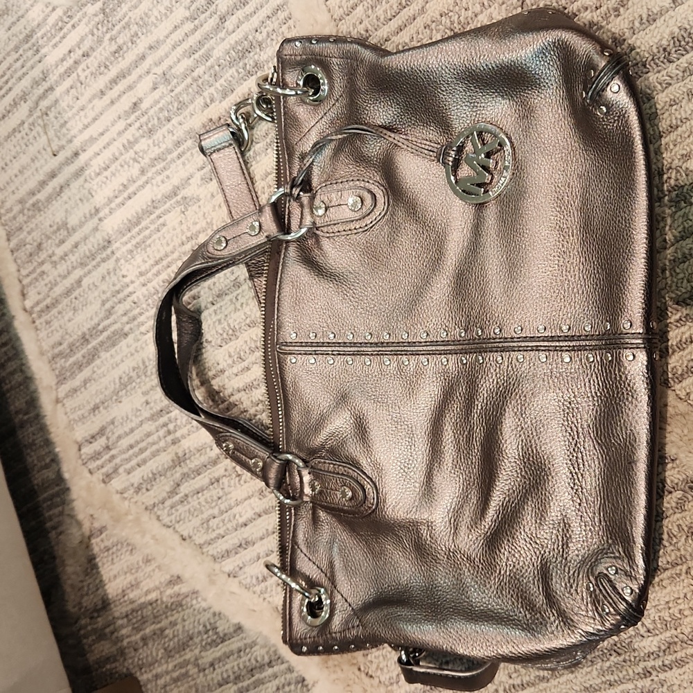 Metallic Silver Michael Kors Bag
